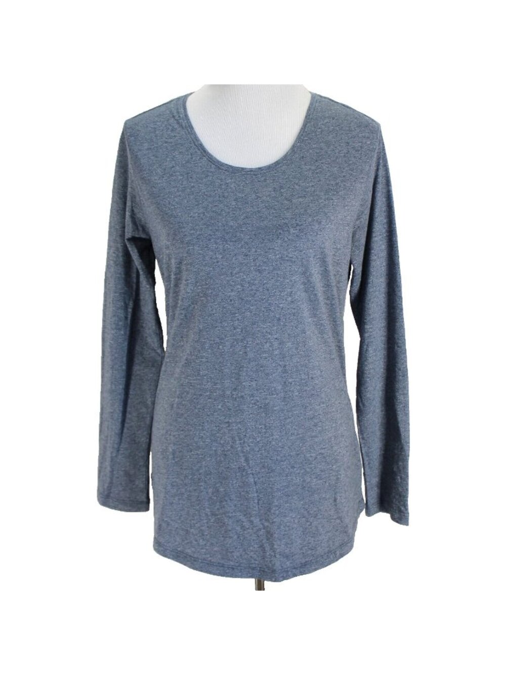 Natural Reflections Tunic Top Womens Size M Blue Long Sleeve Cotton Blend Knit